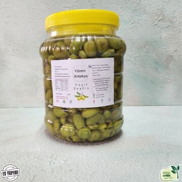 Çekirdeksiz Yeşil Zeytin 1.2 Kg. (Yeni Mahsül)