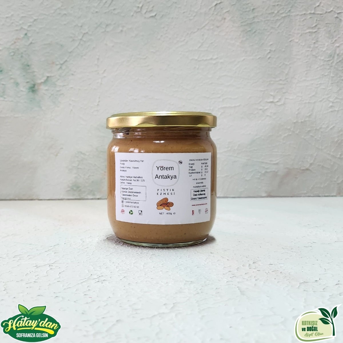 Fıstık Ezmesi 350 Gr. (Şekersiz -Sade)