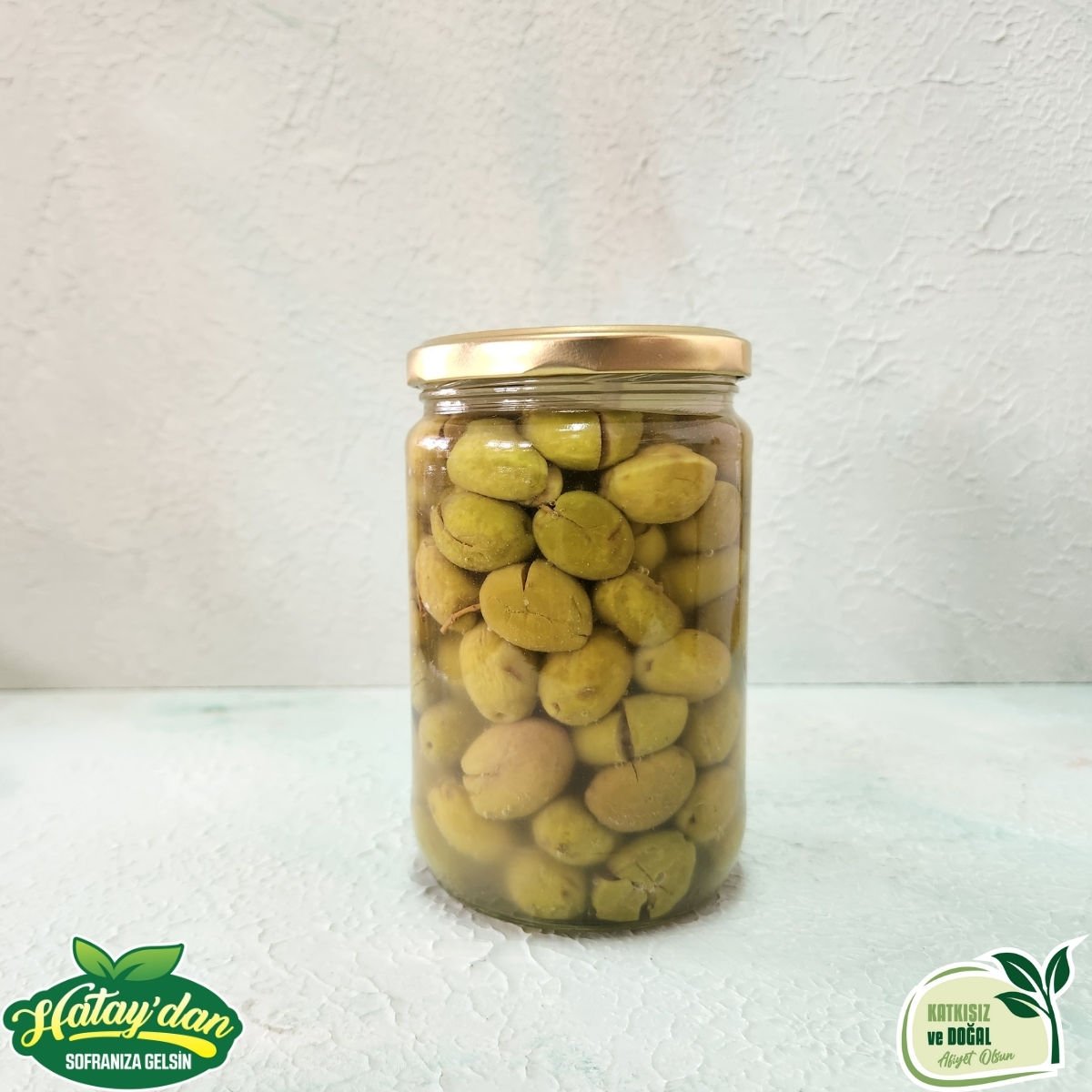 Yeşil Zeytin 450 Gr. (Kırma -Tatlanmış)