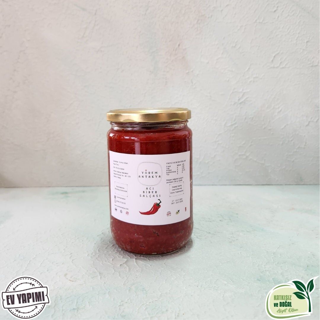 Karışık Salça 650 Gr (Domates+Acı Biber) (Cam Kavanoz-Yeni Mahsul)