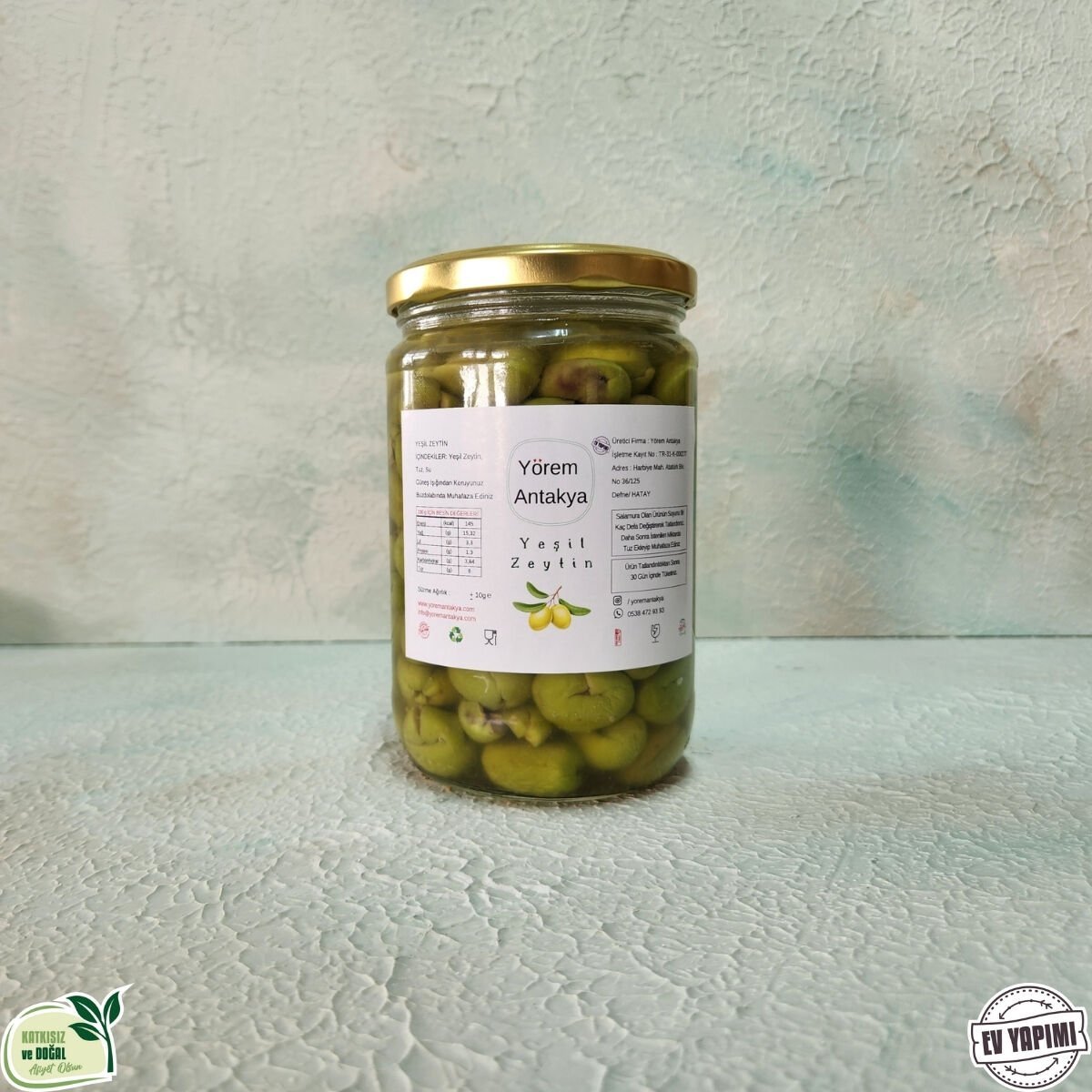 Çekirdeksiz Yeşil Zeytin 350 Gr. (Yeni Mahsül)