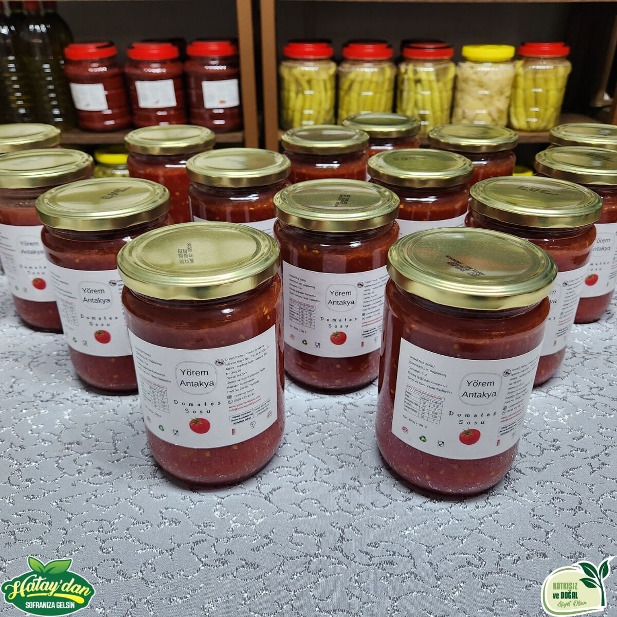 Doğal Domates Sosu 600 Gr (Doğranmış) (15 Adet)