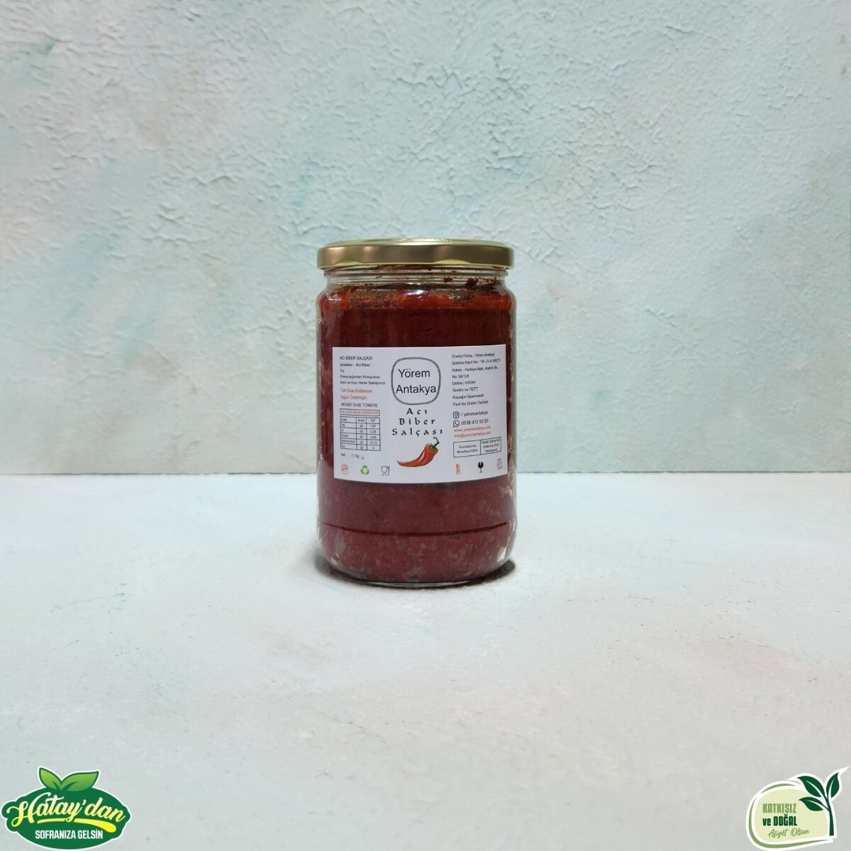 Gün Kurusu ACI Biber Salçası 650 Gr (Cam)