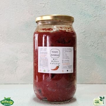 Gün Kurusu ACI Biber Salçası 1 Kg (Cam)